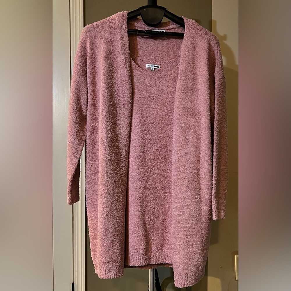 Fashion Nova Mauve Women's Cardigan/Dress set